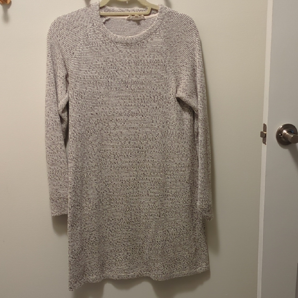 Lou & Grey Grey Long Sleeve Sweater Dress - Small